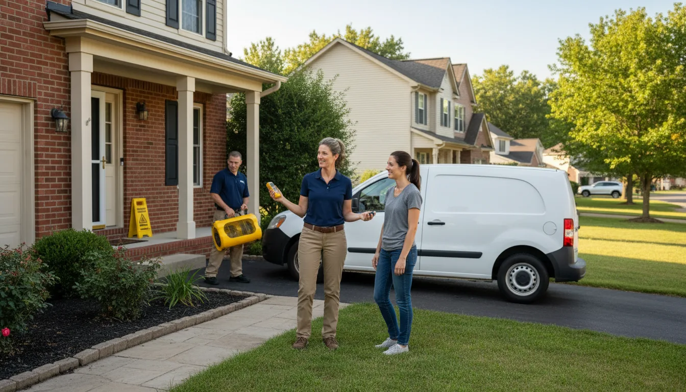 Residential water damage restoration in Herrin, IL